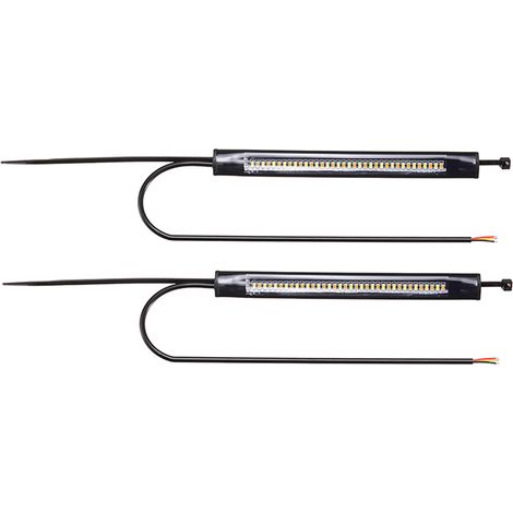 Bande lumineuse universelle 36 LED, clignotants de moto, feux de plaque d'immatriculation flexibles, arrêt de frein de remorque arrière, 2 pièces (1/5)