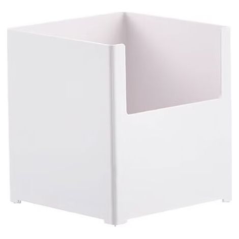 4pcs Boîtes de Rangement en Plastique Panier de Rangement Blanc Bac Plastique Rangement Placard Cuisine Caisse Rangement Salle de Bain Bureau( 14 x 14 x 14.5 cm) (1/3)