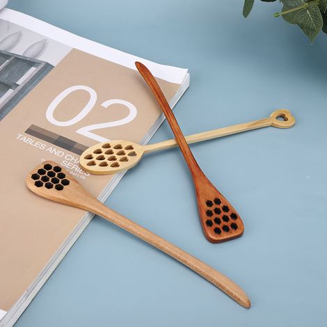 Lot de 3 bâtonnets mélangeurs pour café, lait et miel, avec long manche, pour la maison et les cafés.
