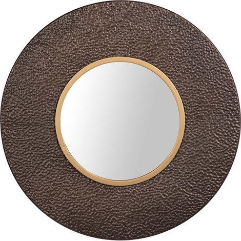 Runder Metallspiegel Braun Gold 85X8X85 Cm (1/5)