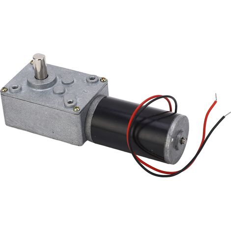 Moteur à engrenages CC à arbre unique 60 tr/min, haute précision de transmission, réduction de vitesse, moteur électrique 12 V CC (1/5)