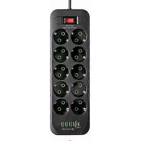 Cette multiprise secteur multifonctionnelle est dotée de 4 ports USB, prend en charge la charge rapide et intègre un filtre réseau multifonctionnel. Il s'agit d'une version 2M A (référence 0327). (1/5)