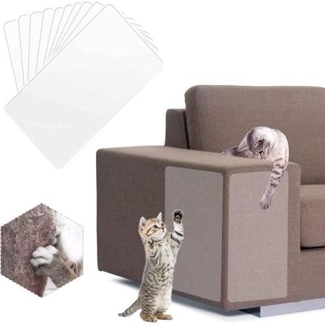 Katzenkratzbaum, 6 transparente Möbelschutzaufkleber gegen Katzen, Kratzschutz für Sofas, 30 x 40 cm