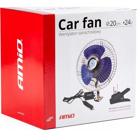 Ventilateur de voiture rotatif à fixation par vis ou clips 24V cfan-15 amio-01105
