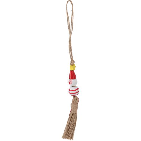 5-teiliges Set Weihnachtsschmuck aus Holzperlen, schöne, leuchtende Farben, Schneemann aus Massivholz, geeignet für Weihnachtsbaum, Tür oder Schlafzimmer, Typ 1 (1/5)