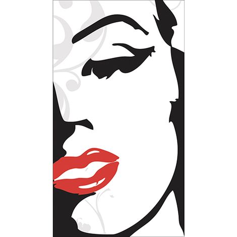 Sticker réfrigérateur et lave vaisselle, marilyn élégance icône mode beauté classique déco, 180 cm X 100 cm (1/4)