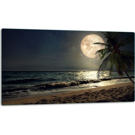 Planche dcouper plaque de verre 52x30 plage (1/5)