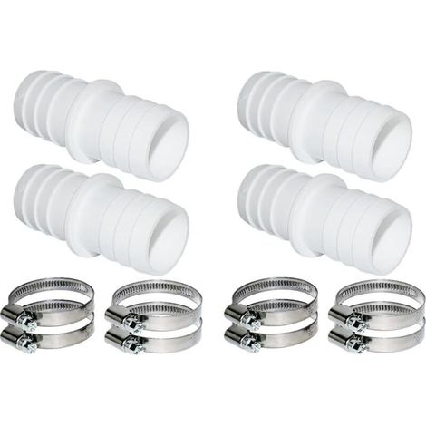Ø 38mm Raccordo per tubo flessibile per fascette stringitubo in acciaio inox per piscina, 4+8 pezzi