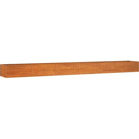 Maison Exclusive - Letto Rialzato da Giardino Ruggine 600x80x45 cm Acciaio Corten