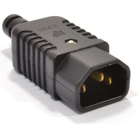 Conector alimentacion C14 macho Negro 10 A (1/3)