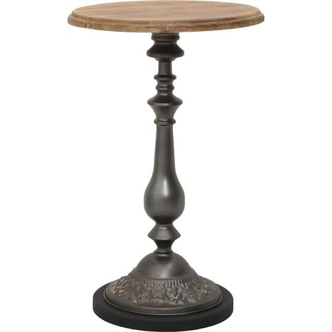 vidaXL Table d'appoint Bois de sapin massif 40 x 64 cm Marron (1/5)