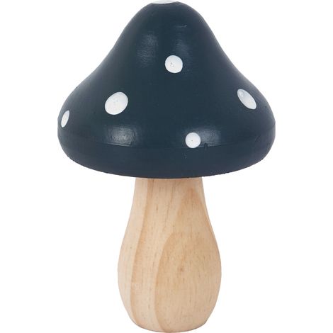 TrendLine Deko Holz Pilz 11 x 7 cm dunkelgrau Figur