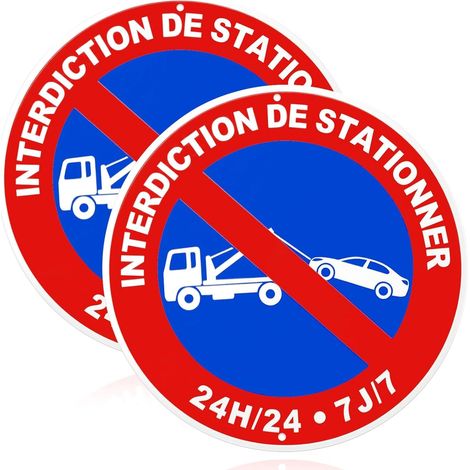 2 Panneau Interdiction de Stationner, Panneau Stationnement Interdit (B) (1/5)