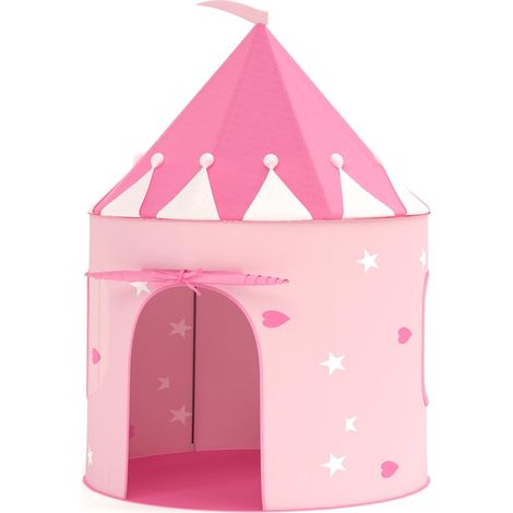 Tipi Enfant Tente de Jeu Enfant Cabane Intérieur Exterieur Tipi Pop-up Portable Maison Petit Garçons Filles Jouets (Rose) (1/5)