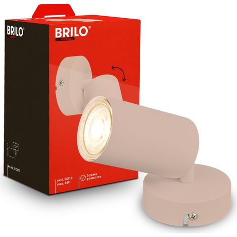 Briloner Applique murale orientable 8 x 8,5 cm douille GU10 max. 9 W beige - Applique pour chambre couloir salon (1/5)