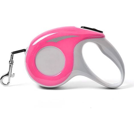 3M Retractable Nylon Dog Leash – Anti-Tangle System, Unique Locking Button (Rose Red) (1/5)