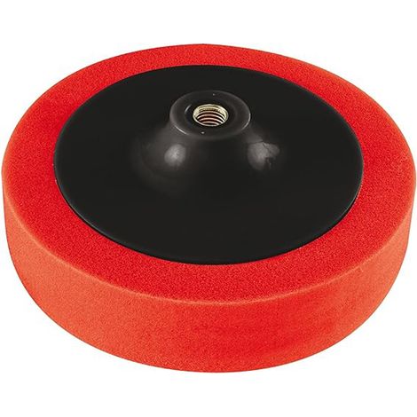 TAMPONE IN SPUGNA PLATORELLO PER TRAPANO FLEX 175 mm FILETTATO M14 VALEX (1/4)