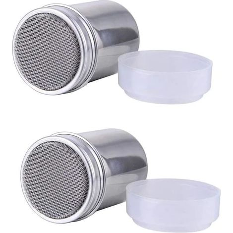 Set di 2 cucchiai dosatori in acciaio inox per farina, zucchero e sale, 200 ml, ideali per cioccolato e pasticceria. (1/4)
