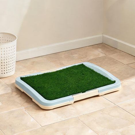 Toilette pour chien d'intérieur avec gazon synthétique 63 x 48,5 (1/5)