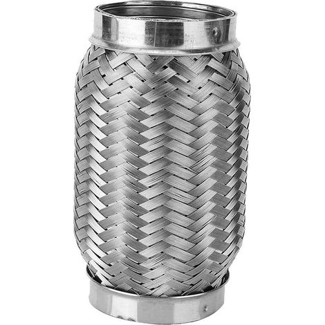 Braided Exhaust Pipe, Stainless Steel Flexible Exhaust Pipe 2.5" x 6" Internal Corrugated Pipe (1/5)