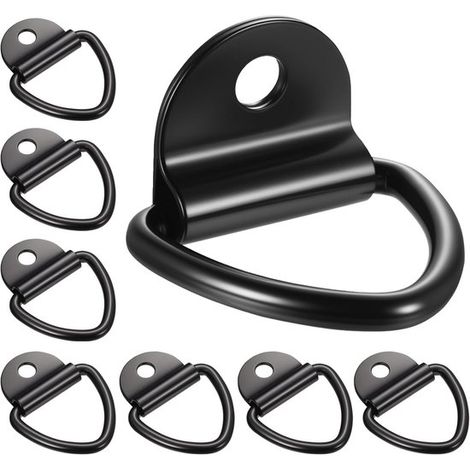 Lot de 8 anneaux d'arrimage en D, anneaux en V, crochets d'ancrage robustes, œillets de fixation, pour remorques et autres supports de chargement - ShopVlot (1/5)