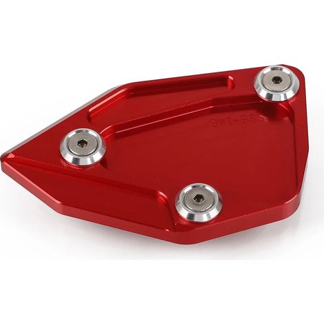 (ROUGE SANS LOGO) Compatible avec BMW C600 SPORT C650GT C 650 GT 2012-2021 - Extension de béquille latérale en aluminium - Support/plaque de fixation maxpower (1/4)