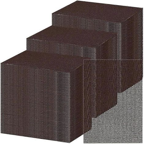 Lot de 100 grilles de nettoyage pour plaques de cuisson (10 x 16,8 cm) : tampons abrasifs prétraités pour le nettoyage des plaques de cuisson. (1/5)