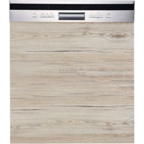 Cuisineandcie – Façade de cuisine pour lave-vaisselle semi-intégrable – Noyer blanchi – L 60 cm – Aspect bois naturel – Pour harmoniser votre cuisine