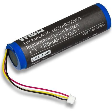 vhbw Battery Replacement for TomTom 6027A0050901, 6027A0131301, L5, MALAGA for GPS Navigation System Sat Nav (3400mAh, 3.7 V, Li-ion)