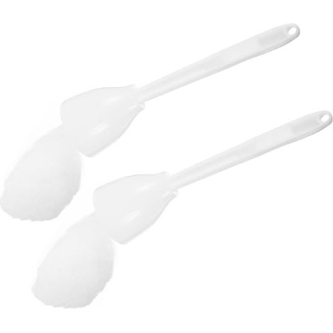 2 brosses WC, blanc, long manche, sans rayures, pour WC (1/5)