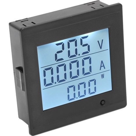Digitales Voltmeter mit LCD-Anzeige, Strommesser für Gleichstrom (6–200 V), Spannungsüberwachung und Alarmfunktion (1/5)