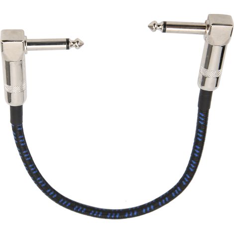 Câble Blindé Cuivre Tressé 30 cm Réduction Bruit pour Instruments de Musique Live Noir Bleu (1/5)