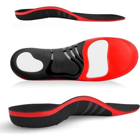 Semelles orthopédiques en gel pour fasciite plantaire，soutien de la voûte plantaire élevé，adaptées aux chaussures de travail，taille M (EU 41-43) (1/5)