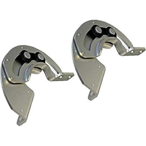 Bisagra oculta para puerta AIDUCHO de 90 grados, equipo industrial, acero al carbono, bisagra fija deslizante con tope, herrajes para muebles de dos pies (1 par) (1/5)