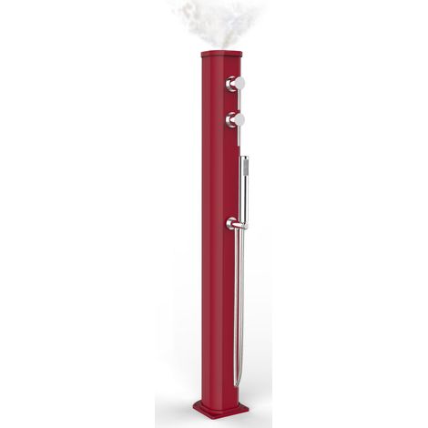 Doccia Solare da Esterno con Nebulizzatore Miscelatore e Doccetta Mobile Arkema Jolly Go Cherry (1/5)