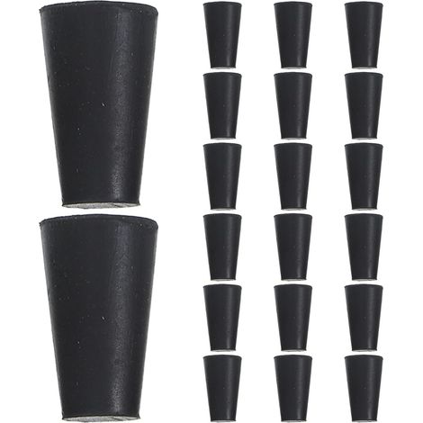 30 bouchons en caoutchouc : bouchons de laboratoire solides et pratiques pour flacons et tubes à essai en verre, coniques en caoutchouc pour la fermeture de récipients. (1/5)