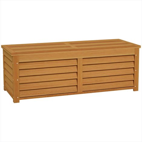 Coffre de jardin en bois 176L avec poignées 130 x 50 x 45cm (1/5)