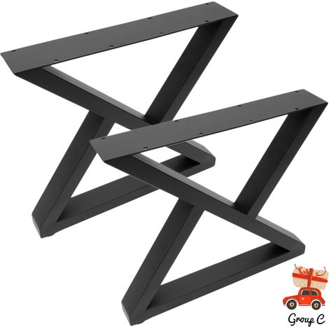 15.7" Coffee Table Legs Metal Desk Leg Set of 2 Heavy Duty Furniture Decor Black (1/5)