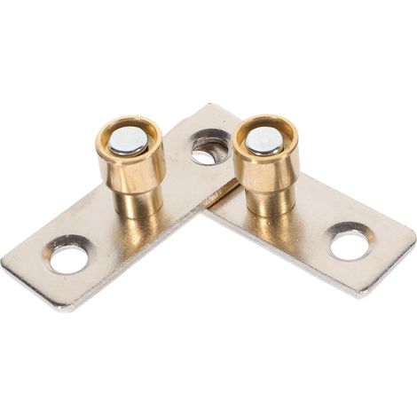 Guide Inférieur de Porte Coulissante 2 Pièces, Axe 10mm Écart de Perçage 3cm, pour Maison et Meubles, Finition Or, Fer et Cuivre (1/5)