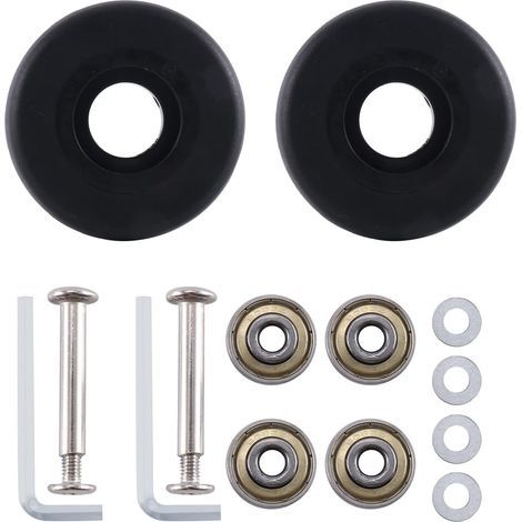 Replacement wheels for suitcases, 50mm x 18mm, polyurethane swivel casters, steel bearing repair kits. (1/5)