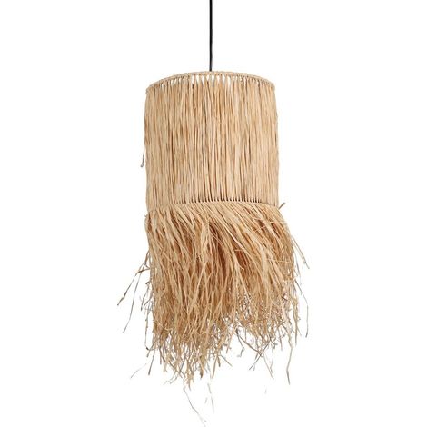 Suspension Lungo raphia franges H60 (1/3)