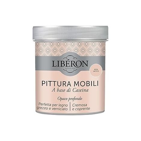 LIBERON - PITTURA MOBILI A BASE DI CASEINAOPACO PROFONDO ROSA ANTICO 500ML (1/3)