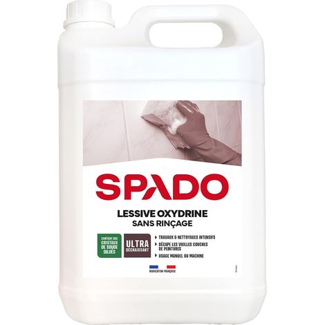 Lessive, nettoyage sans rinçage - Murs, sols, plafonds, plastiques, métaux - Nettoie, dégraisse, décrasse, rénove - Usage manuel ou machine - sans phosphate -5L -Fabriqué en France (1/5)