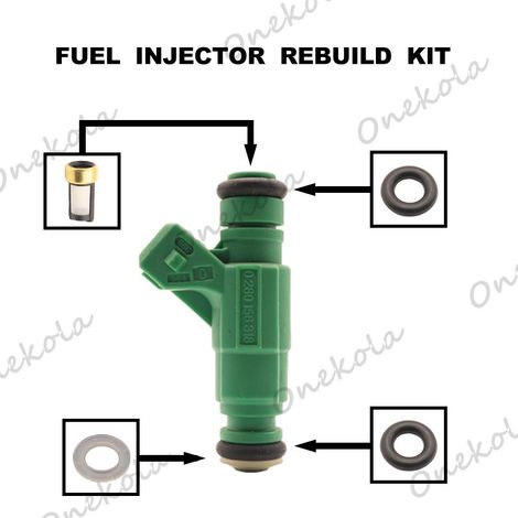 Kit de réparation de joint torique d'injecteur de carburant et filtre 0280156318. Convient aux modèles Dongfeng Peugeot 206 et 307. (1/2)