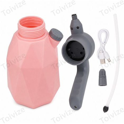 Toivize Standard 2L Spruzzatore elettrico leggero ricaricabile con nebulizzazione automatica per giardino e pulizia, rosa (1/5)