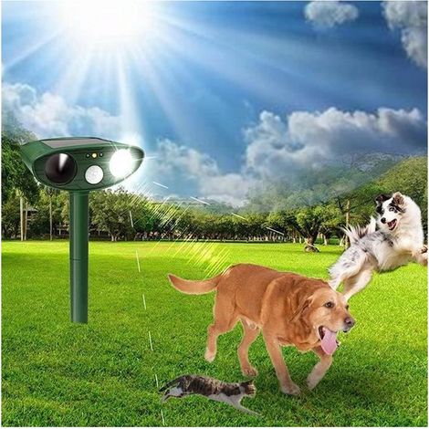 Ultraschall-Katzenabwehrgerät - Wirksam gegen Nagetiere im Garten mit Blitzlichtfunktion [H1530] (1/3)