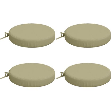 Seat Cushions SOEST 4 pcs 100% Polyester Light Green vidaXL