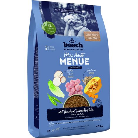 Bosch Hundetrockenfutter Adult Menue 1 kg Huhn