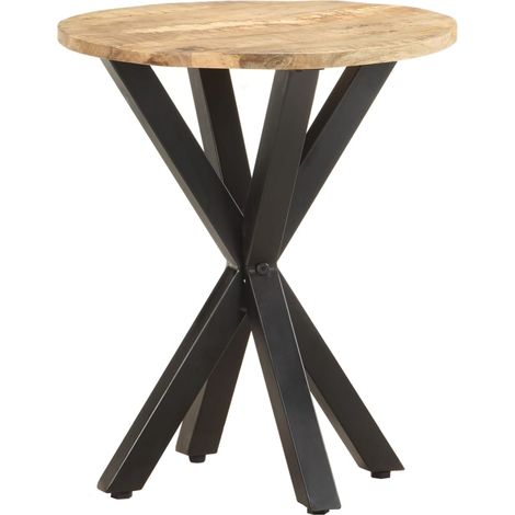 Mesa auxiliar de madera maciza de mango 48x48x56 cm vidaXL