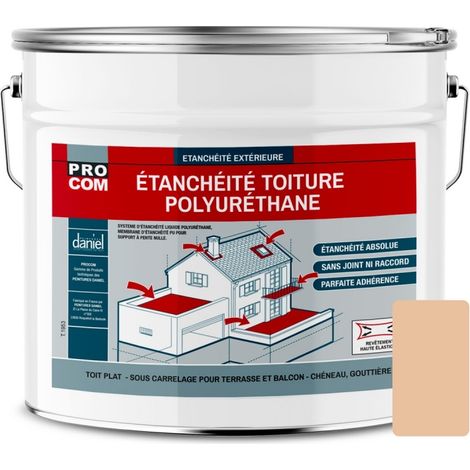 Étanchéité toiture polyuréthane - Étanchéité toit terrasse, toit plat PROCOM e3c2a3 15 Kg